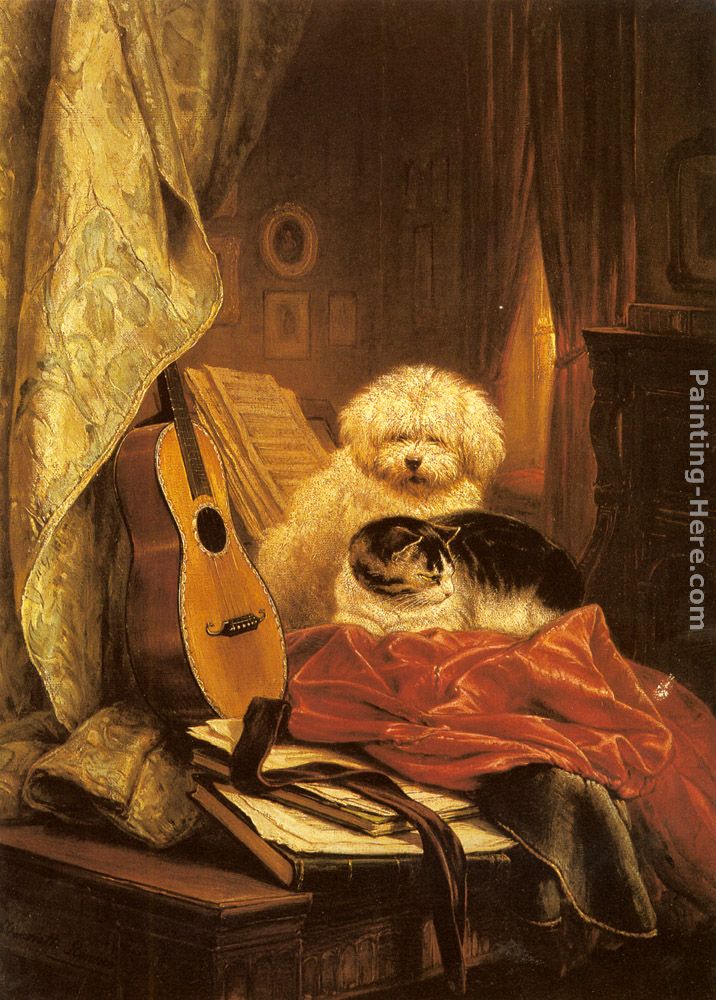 Best Friends painting - Henriette Ronner-Knip Best Friends art painting